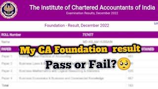 CA foundation result reaction Dec22 Pass or Fail?  || 1st Attempt | Aslam Parwez