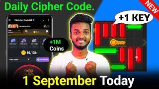 1 September Mini Game Puzzle & Daily Cipher Hamster Kombat | Mini Game 1 September