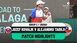 Jozef Kovalik v Alejandro Tabilo Highlights | Slovakia v Chile Davis Cup 2024 Finals Group Stage