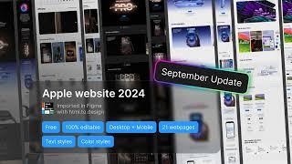 Figma Design Apple website 2024   September update Template Free Download