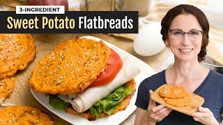 3 Ingredient Sweet Potato Flatbread Buns Gluten Free Recipe