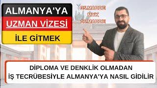 MÜJDE ! Almanya'ya 35. Madde Uzman Vizesiyle Gitmek | İDATA Başvuru | Kimler Başvurabilir