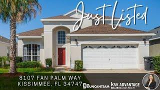 JUST LISTED IN KISSIMMEE, FL! | 8107 FAN PALM WAY, KISSIMMEE, FL | Close to Disney Property|Florida