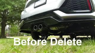 2019 Civic Hatchback Sport CVT Muffler and Resonator Delete Before and After