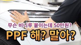 GV70헤드라이트 PPF시공. 50만원 이상 주신 분은 이 영상 클릭금지X