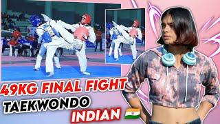 FLY WEIGHT 49KG FINAL FIGHT | Taekwondo Fight | Me in Red Chest guard️