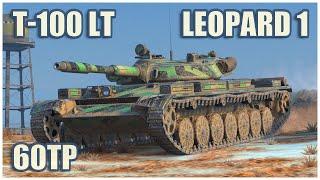 T-100 LT, Leopard 1 & 60TP • WoT Blitz Gameplay