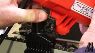 How to sharpen a chainsaw chain using a 12v Grinder