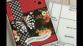 CARD SKETCH SATURDAY || ELEGANT BUTTERFLY CARD