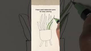 Easy Botanical Art | #shorts #painting