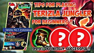 TIPS FOR PLAYING TERIZLA JUNGLER FOR BEGINNERS | BEST BUILD ITEM TERIZLA 2023