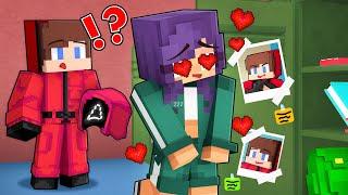 APHMAU PLAYER fell in LOVE with JJ GUARD in SQUID GAME - Maizen Minecraft Animation