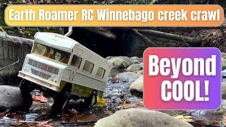 Earth Roamer RC Tonka Winnebago conversion goes on a stunning creek crawl - key upgrade