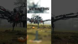 We built a 6 legged giant mech! #engineering #spider #wildwildwest