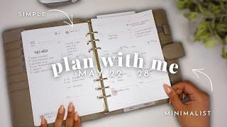 Simple | Minimalist | Plan With Me | May 22 - 28 | Cloth & Paper