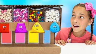 Sofia plays with sweet machine and funny adventure with friends