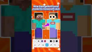 How GeorgeNotFound made his minecraft skins with Skins Craft! #minecraft #mcpe #shorts #addon #skins