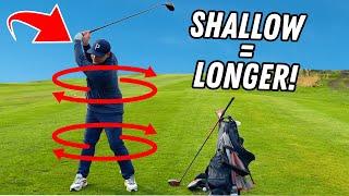 How to SHALLOW out That GOLF SWING!!