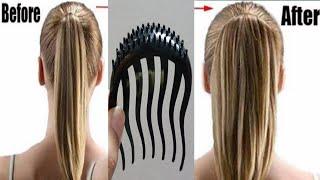 An Amazing Tool for Heavy Volumed, High Ponytail Look || Useful for Thin Hairs || HairStyling Tools