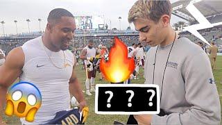 GIVING MY FAVORITE NFL PLAYER HYPE SNEAKERS!!!