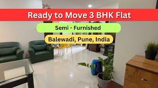 Ready To Move Semi - Furnished Apartment 3 BHK Flat, Balewadi, Pune, India | +917420923928 #3bhkpune