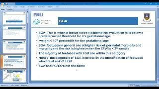 Fetal Growth Restriction Protocol - Dr Hlatshwayo