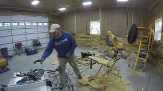 Putting up plywood 'planks' on my garage wall