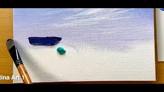 Four Acrylic Painting / Easy for Beginners