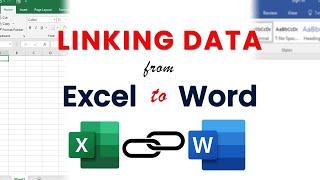 LINKING DATA FROM EXCEL TO WORD || EXCEL