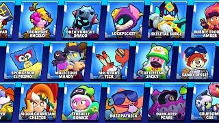 ALL 673 SKINS IN BRAWL STARS | SpongeBob, Scary Tales