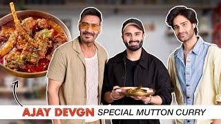 Ajay Devgn Special Mutton Curry Revealed - Ajay Devgn & Aaman Devgan cook with Chef Sanjyot Keer