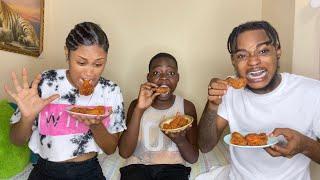 First To Eat All Their Hot  Wings Challenge ft Desean #roadto200k