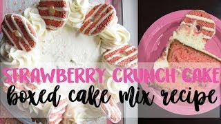 STRAWBERRY  CRUNCH CAKE RECIPE | VERY CHERRY CAKES