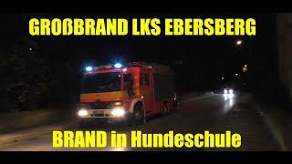 Großbrand in Landkreis Ebersberg - Einsatzfahrten Feuerwehr und Technisches Hilfswerk