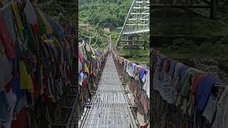 Hanging bridge #toorsa #BHUTAN #subscribe #nature #travel