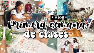 Mi primera semana de clases+conociendo mi prepa//Study, haul, vlog, apuntes…