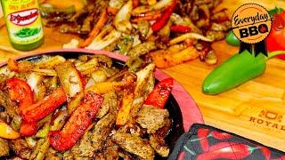 El Yucateco Marinated Steak Fajitas on The Blackstone Griddle - Everyday BBQ