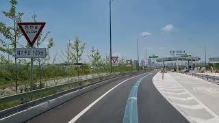 하이패스로 아산현충사 톨게이트 통과  영상(고속도로에서 나가며) Korea expressway