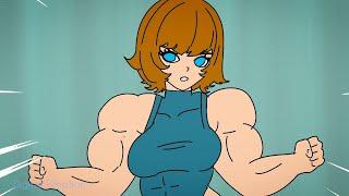 Cute girl muscle growth animation - made by Digital Filmation - enjoy watching