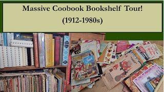 BOOKSHELF TOUR!! TONS OF VINTAGE COOKBOOKS! (1912-1980s)