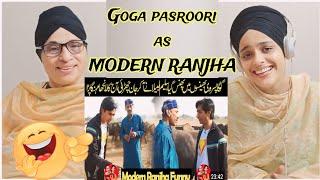 Indian reaction to Modern RANJHA Goga Pasroori and Saleem Albela as a Comedian New Funny Video