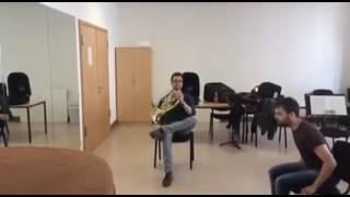 Duet for French Horn and chair