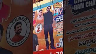 Pawankalyan Mahesh babu Fans banners at Game Changer Movie Release #ramcharan #pspk #maheshbabu