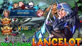 SAVAGE! Lancelot Double MVP Gameplay - Top 1 Global Lancelot by bobrintaro - Mobile Legends