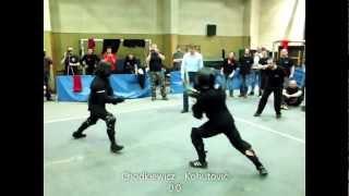 Final match Jan Chodkiewicz vs. Anton Kohutovič,  longsword fencing tournament ŚKUNKS 2012