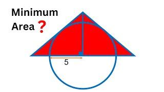 Can you find minimum Area of the red triangle?