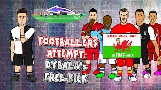 Footballers Attempt Dybala's Free-Kick