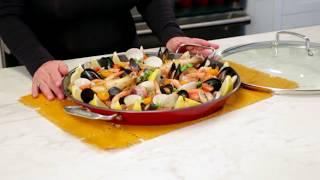 Paella Pan with Glass Lid Demo ASP-38CRC