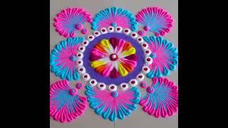 Rangoli designs | easy rangoli | flower rangoli| madhu rangoli | muggulu |