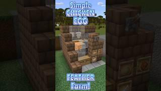 SIMPLE Chicken Egg and Feather Farm! Minecraft Bedrock 1.20 Survival Let's Play